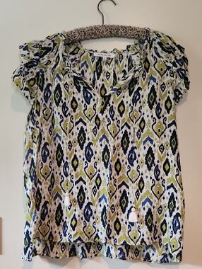 Rose & Olive Navy and Olive  Tassel Tee